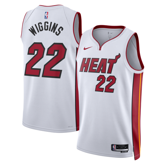 Miami Heat Association Edition Swingman Jersey White Andrew Wiggins retro stitched fan jersey RTJ12691 image 1