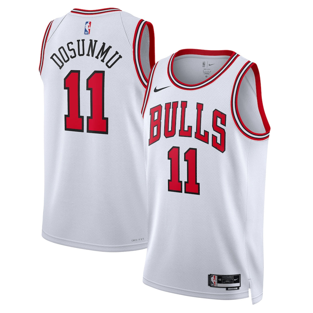 Chicago Bulls Association Edition Swingman Jersey White Ayo Dosunmu retro stitched fan jersey RTJ12690 image 1