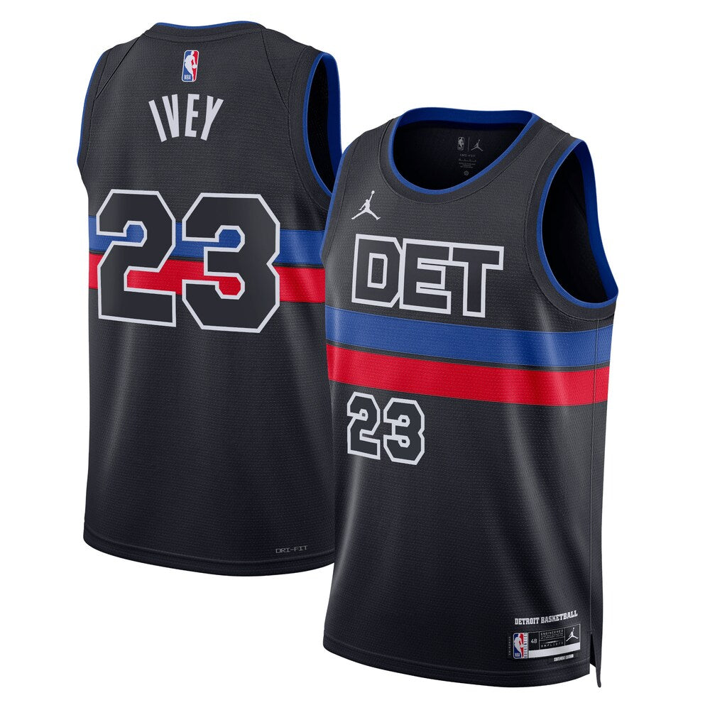 Detroit Pistons Jordan Statement Edition Swingman Jersey Blue Jaden Ivey retro stitched fan jersey RTJ12689 image 1
