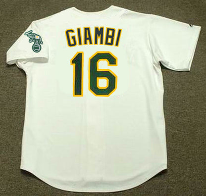Jason Giambi Oakland Athletics 2002 Baseball jersey retro stitched fan gear RTJ00659