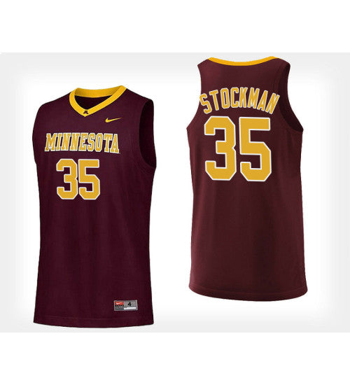 Minnesota Golden Gophers 35 Matz Stockman Maroon Home College Basketball Jersey retro stitched fan jersey RTJ9313