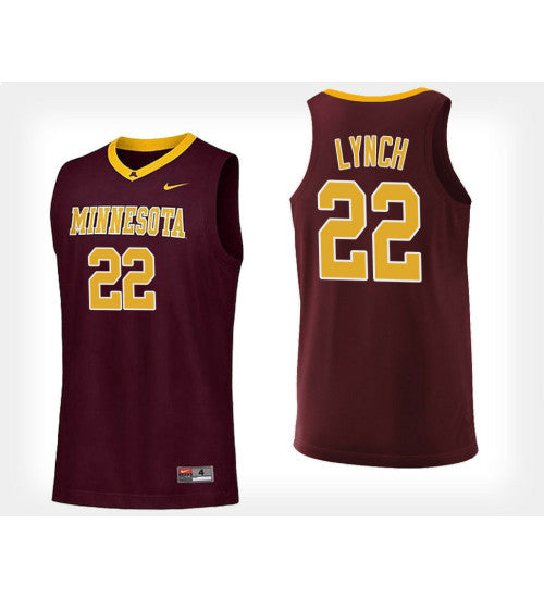 Minnesota Golden Gophers 22 Reggie Lynch Maroon Home College Basketball Jersey retro stitched fan jersey RTJ9318 image