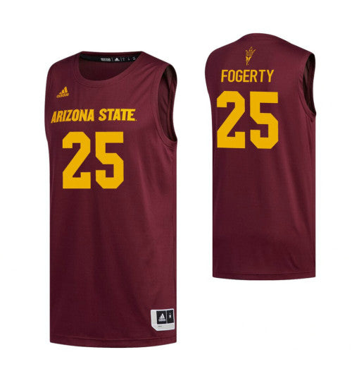Arizona State Sun Devils 25 Grant Fogerty Maroon College Basketball Jersey retro stitched fan jersey RTJ6595 image 1