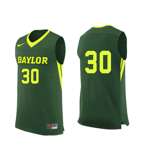 Baylor Bears 30 Jonathan Davis College Basketball Jersey Green retro stitched fan jersey RTJ12175 image 1