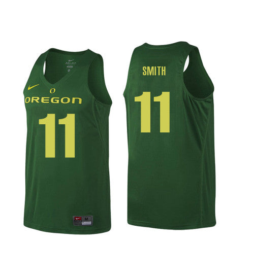 Oregon Ducks 11 Keith Smith College Basketball Jersey Green 10011 retro stitched fan jersey RTJ2638 image 1