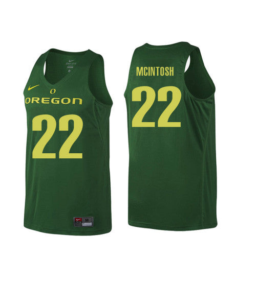 Oregon Ducks 22 Mikyle Mcintosh College Basketball Jersey Green 4246 retro stitched fan jersey RTJ8403 image 1