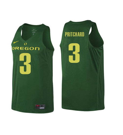 Oregon Ducks 3 Payton Pritchard College Basketball Jersey Green 10051 retro stitched fan jersey RTJ2598 image 1