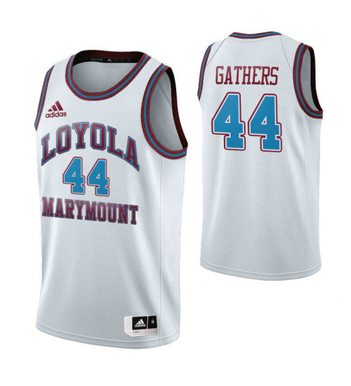 Loyola Marymount Lions 44 Hank Gathers White College Basketball Jersey retro stitched fan jersey RTJ10115 image 1