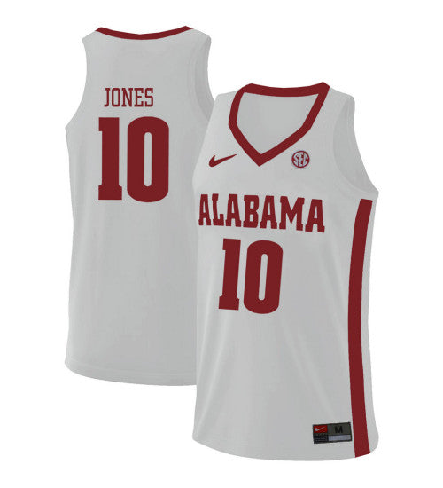 Alabama Crimson Tide 10 Herbert Jones College Basketball Jersey White 8 retro stitched fan jersey RTJ12641 image 1