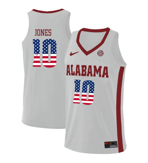 Alabama Crimson Tide 10 Herbert Jones College Basketball Jersey White 9 retro stitched fan jersey RTJ12640 image 1