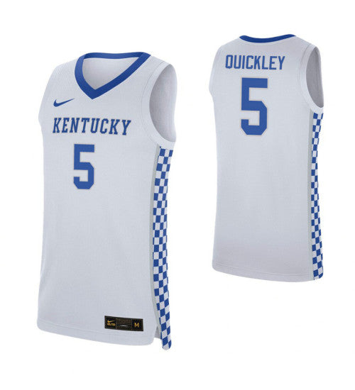 Kentucky Wildcats 5 Immanuel Quickley White College Basketball Jersey retro stitched fan jersey RTJ10322 image 1