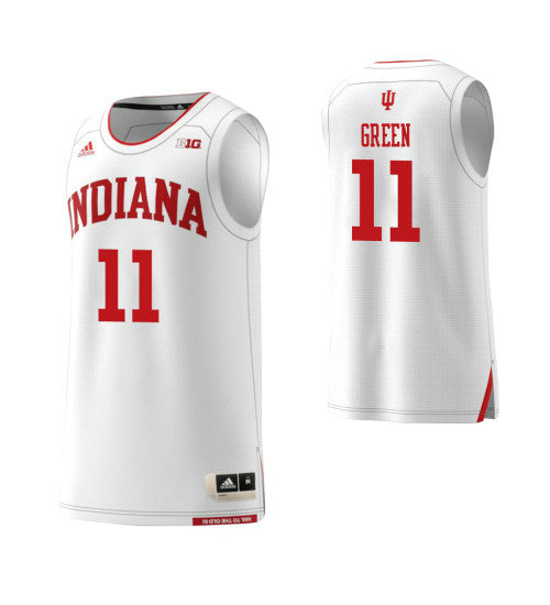 Indiana Hoosiers 11 Devonte Green College Basketball Jersey White 7585 retro stitched fan jersey RTJ5064 image 1