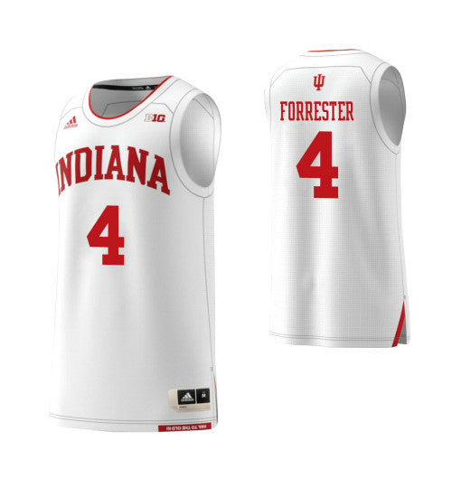 Indiana Hoosiers 4 Jake Forrester College Basketball Jersey White retro stitched fan jersey RTJ10857 image 1