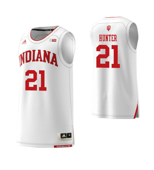 Indiana Hoosiers 21 Jerome Hunter College Basketball Jersey White retro stitched fan jersey RTJ10899 image 1