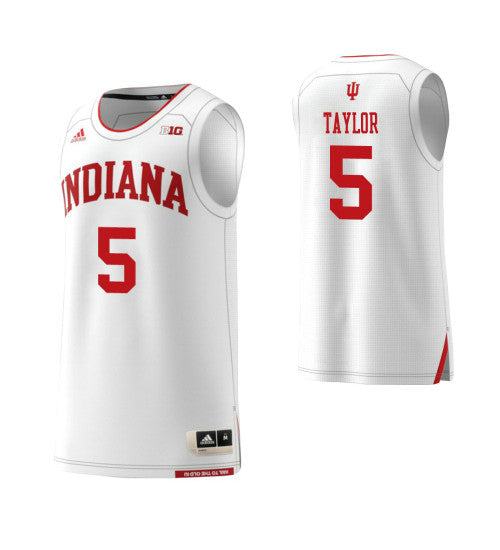 Indiana Hoosiers 5 Quentin Taylor College Basketball Jersey White 1802 retro stitched fan jersey RTJ10847 image 1