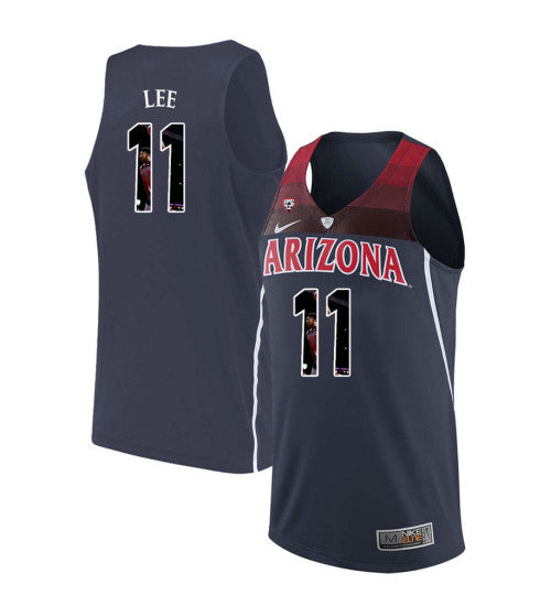 Arizona Wildcats 11 Ira Lee College Basketball Jersey Navy 227 retro stitched fan jersey RTJ12422 image 1