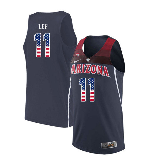 Arizona Wildcats 11 Ira Lee College Basketball Jersey Navy 6129 retro stitched fan jersey RTJ6520 image 1