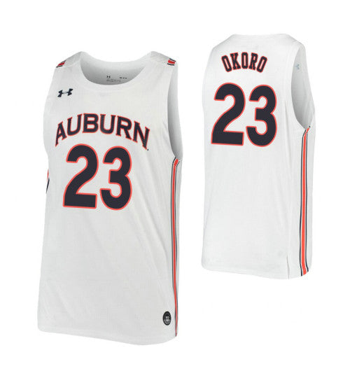 Auburn Tigers 23 Isaac Okoro White College Basketball Jersey retro stitched fan jersey RTJ12205 image 1