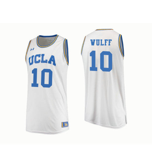 UCLA Bruins 10 Isaac Wulff College Basketball Jersey White retro stitched fan jersey RTJ1854 image 1