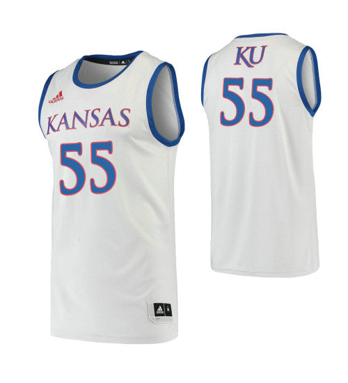 Kansas Jayhawks 55 Issac Mcbride Gray College Basketball Jersey retro stitched fan jersey RTJ10536 image 1