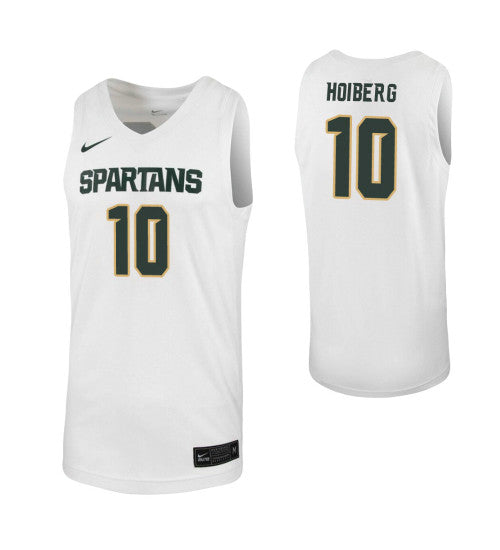 Jack Hoiberg College Basketball Jersey White Michigan State Spartans retro stitched fan jersey RTJ10794 image 1