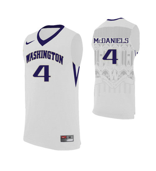 Washington Huskies 4 Jaden Mcdaniels White College Basketball Jersey retro stitched fan jersey RTJ1262 image 1