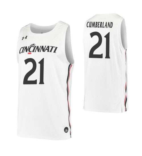 Cincinnati Bearcats 21 Jaevin Cumberland White College Basketball Jersey retro stitched fan jersey RTJ11916 image 1