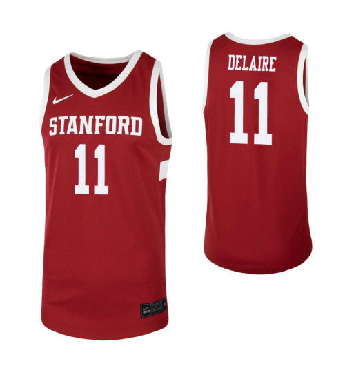 Jaiden Delaire College Basketball Jersey Cardinal Stanford Cardinal retro stitched fan jersey RTJ10784 image 1