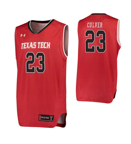 Texas Tech Red Raiders 23 Jarrett Culver Red College Basketball Jersey retro stitched fan jersey RTJ1928 image 1
