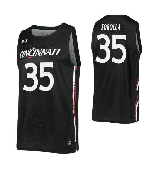 Jaume Sorolla College Basketball Jersey Black Cincinnati Bearcats retro stitched fan jersey RTJ10769 image 1