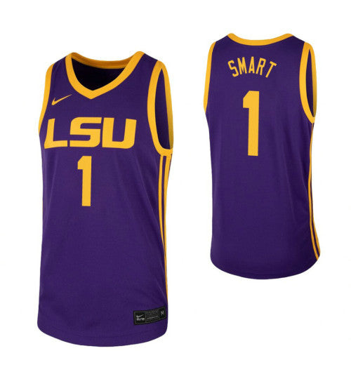 LSU Tigers 1 Javonte Smart Purple College Basketball Jersey retro stitched fan jersey RTJ4245 image 1