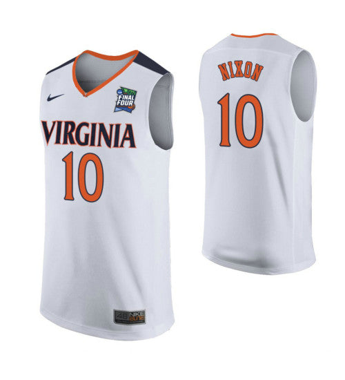 Virginia Cavaliers 10 Jayden Nixon White College Basketball Jersey 11261 retro stitched fan jersey RTJ1388 image 1