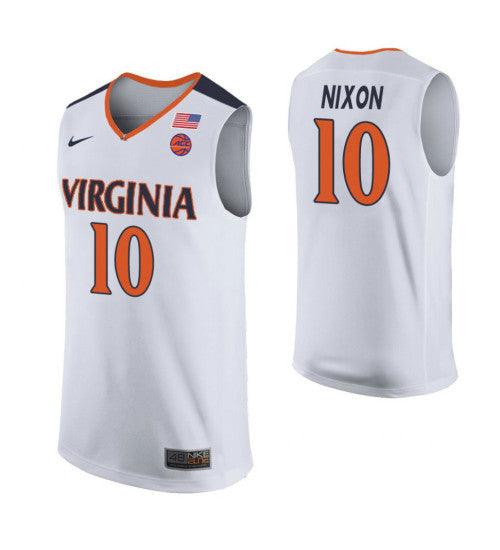 Virginia Cavaliers 10 Jayden Nixon White College Basketball Jersey 11262 retro stitched fan jersey RTJ1387 image 1