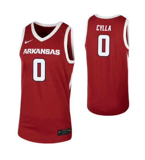 Jeantal Cylla College Basketball Jersey Cardinal Arkansas Razorbacks retro stitched fan jersey RTJ4890 image 1