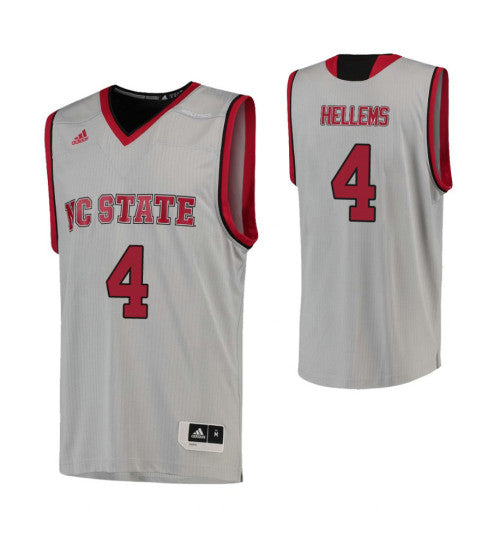 Nc State Wolfpack 4 Jericole Hellems College Basketball Jersey Gray retro stitched fan jersey RTJ9106 image 1
