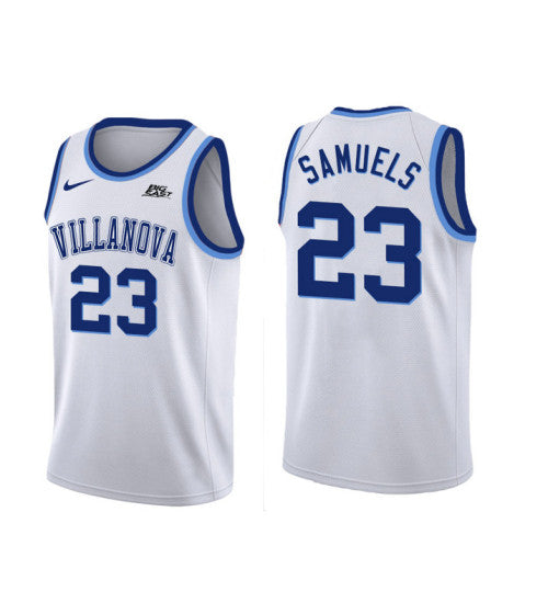 Villanova Wildcats 23 Jermaine Samuels College Basketball Jersey White 5434 retro stitched fan jersey RTJ7215 image 1