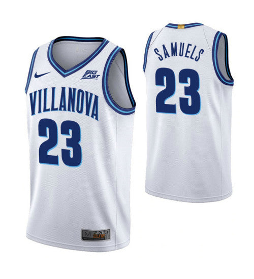 Villanova Wildcats Jermaine Samuels White Home College Basketball Jersey retro stitched fan jersey RTJ1400 image 1