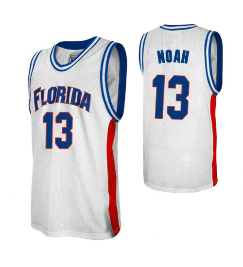 Florida Gators 13 Joakim Noah White College Basketball Jersey retro stitched fan jersey RTJ11386 image 1