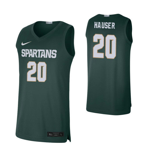 Michigan State Spartans 20 Joey Hauser Alumni Limited College Basketball Jersey Green retro stitched fan jersey