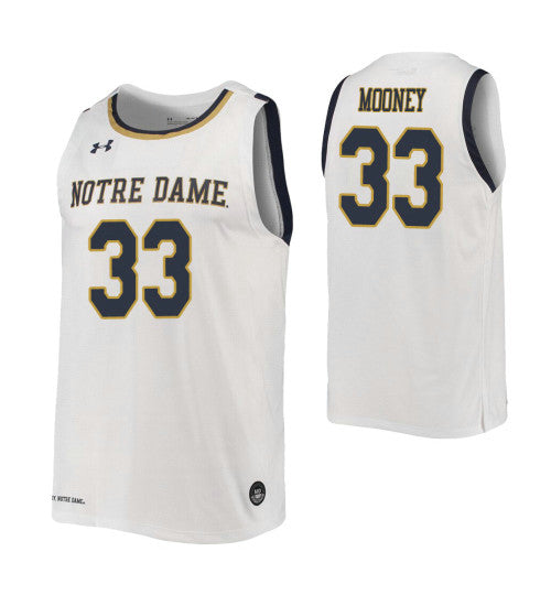 John Mooney College Basketball Jersey White Notre Dame Fighting Irish retro stitched fan jersey RTJ10743 image 1