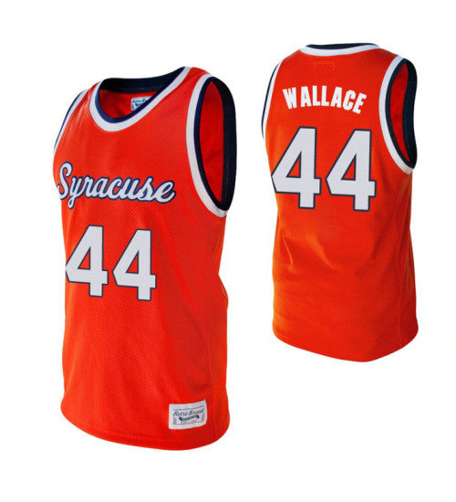 Syracuse Orange 44 John Wallace Alumni College Basketball Jersey Orange retro stitched fan jersey RTJ7951 image 1