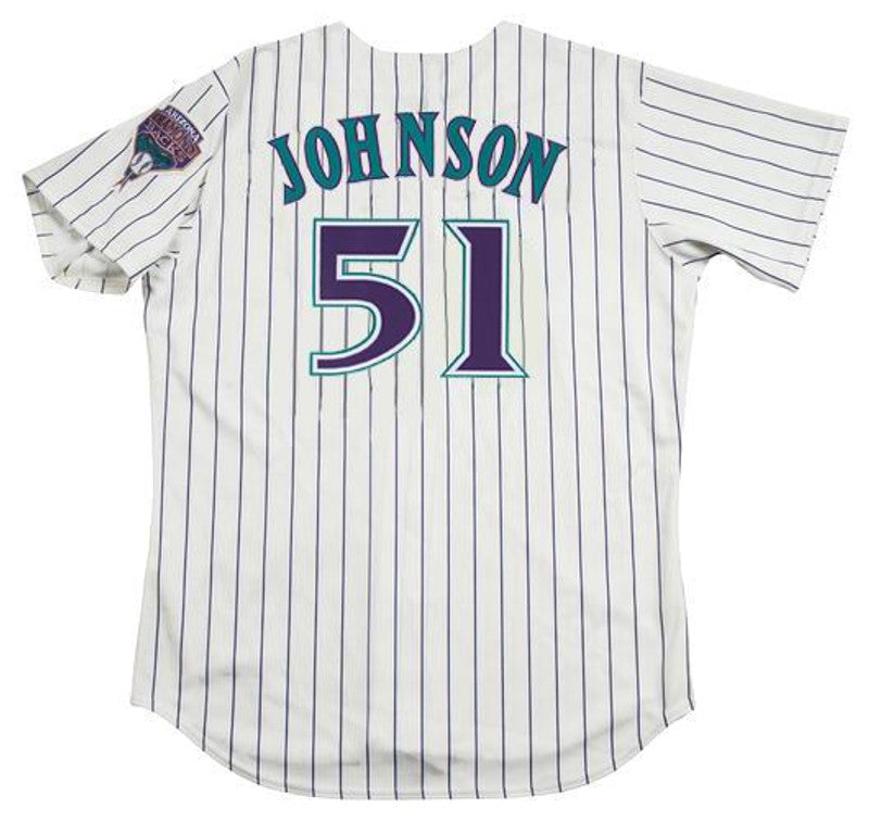 RJ AD 2001 Throwback Home Baseball Stitched Jersey, Vintage Baseball Jersey, Retro Sewn Jersey