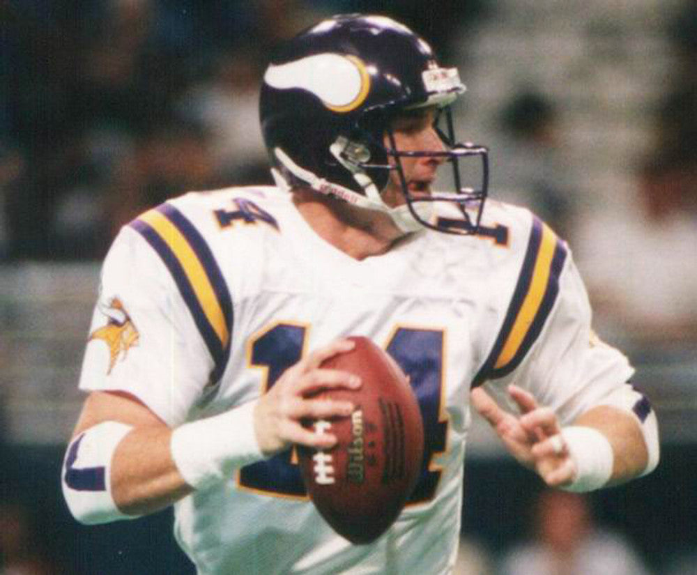 Minnesota Vikings Brad Johnson 1997 Away Throwback Football Jersey product image