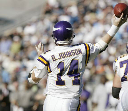 Minnesota Vikings Brad Johnson 1997 Away Throwback Football Jersey product image