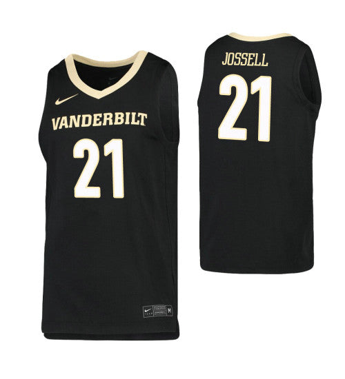 Jon Jossell College Basketball Jersey Black Vanderbilt Commodores retro stitched fan jersey RTJ4870 image 1
