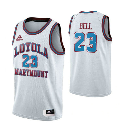 Loyola Marymount Lions 23 Jordan Bell White College Basketball Jersey retro stitched fan jersey RTJ10120 image 1