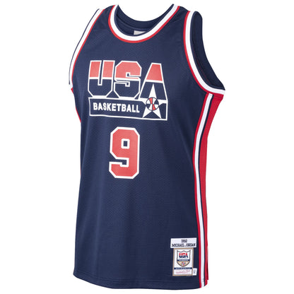 Michael Jordan 9 USA Olympics 1992 Dream Team Basketball Navy Jersey retro stitched fan jersey RTJ1002 image 2