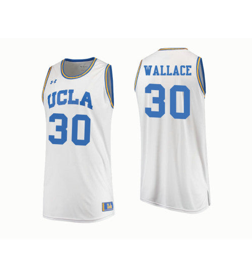 UCLA Bruins 30 Joseph Wallace College Basketball Jersey White retro stitched fan jersey RTJ7565 image 1
