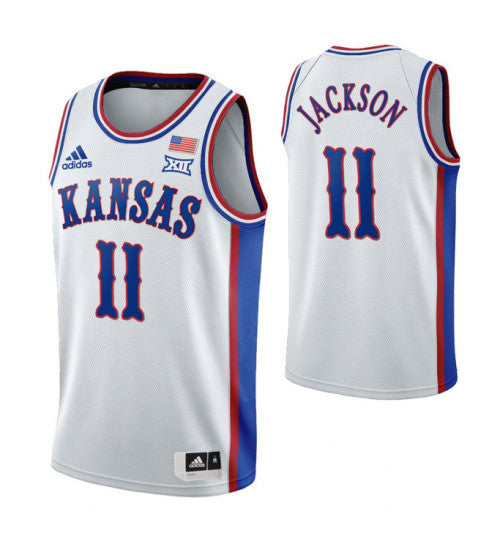 Kansas Jayhawks 11 Josh Jackson White College Basketball Jersey retro stitched fan jersey RTJ4806 image 1