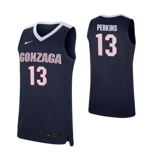 Josh Perkins College Basketball Jersey Navy Gonzaga Bulldogs retro stitched fan jersey RTJ10733 image 1